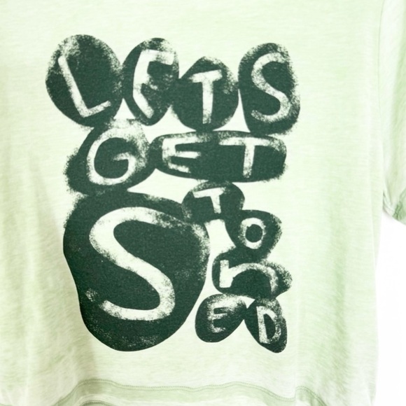 Urban Outfitters Lets Get Stoned Baby T Shirt Green Size XL - Picture 7 of 11